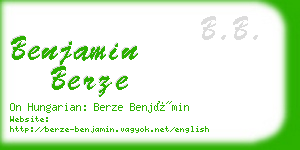 benjamin berze business card